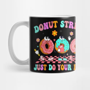 Women Retro Donut Stress Just Do Your Best Staar Testing Mug